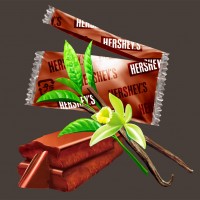 HERSHEY’S チョコアイス個別包装イラスト
