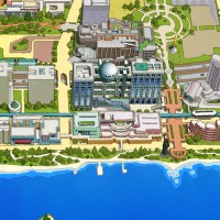 お台場フジテレビ社屋付近俯瞰図