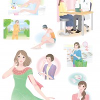 Mook用健康美容系イラスト