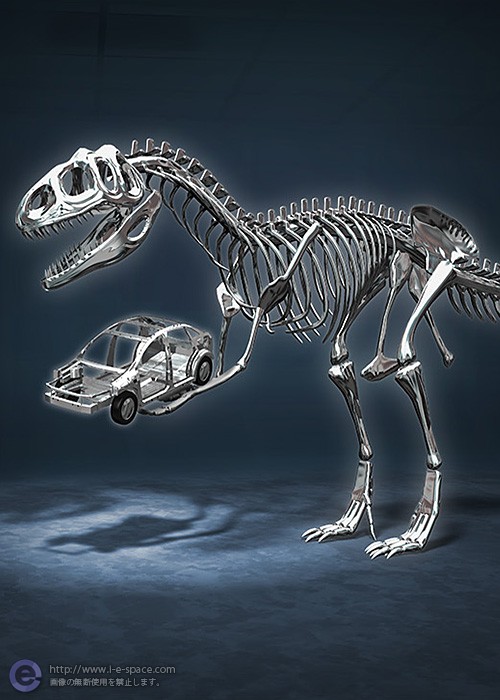 恐竜骨格 3dcgとリアルイラストと雑誌広告と恐竜骨格と車のフレームのイラスト イラストレーター検索 Illustrator E Space