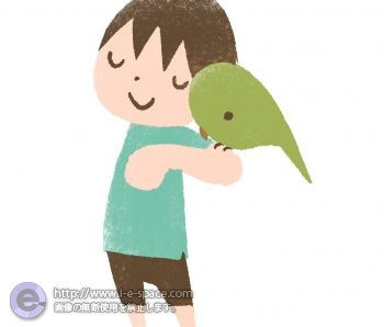 Boy and Parakeet 2