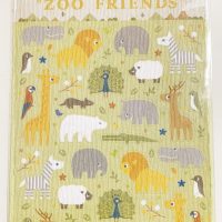 ポストカード型シール asamidori “ZOO FRIENDS”