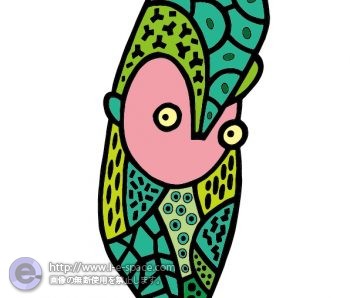 直立するサナギ
