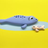 アザラシの親子