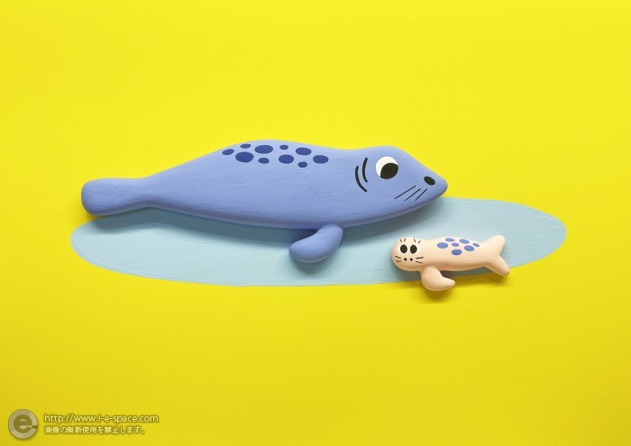アザラシの親子