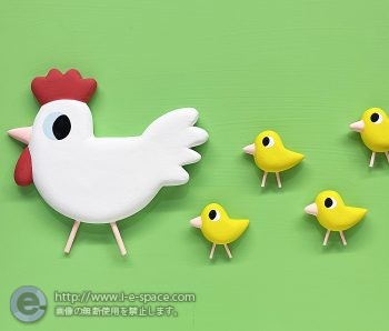 ニワトリ親子
